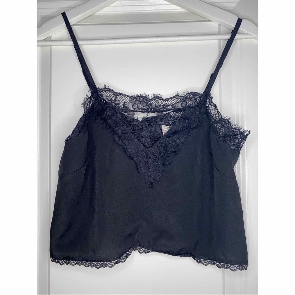 Black Lace Crop Top